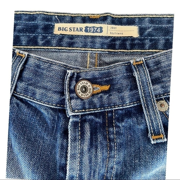 Big Star Joey Distressed Boyfriend Blue Jean Denim Shorts, Women’s Size 25 - Picture 5 of 12